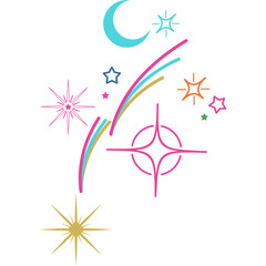 Decorative Colorful Sparkles