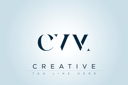 CVM abstract letter logo design. This logo is designed by three abstract letters. 