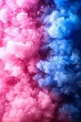 Fototapeta premium pink and blue smoke on a black background