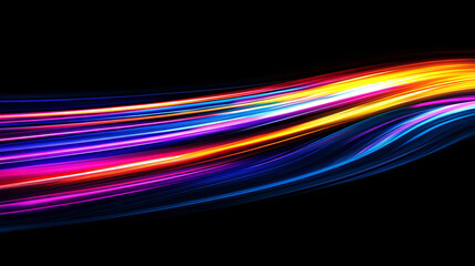Vibrant Bright Neon Light Streaks 