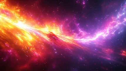 Obraz premium Cosmic Energy Flowing Through Nebula