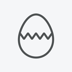 Easter Egg Icon. Editable Stroke.