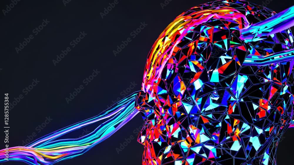 Poster shimmering fragments display