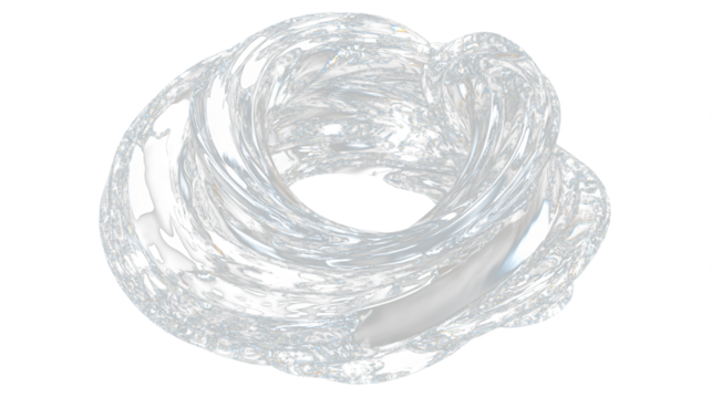 an abstract image of water swirling around a black background