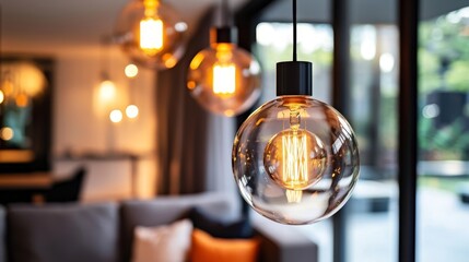 Showcasing stunning lighting fixtures in a modern interior.