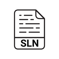 SLN Audio File Format Icon. Flat Style Design, File Type icons symbol. Vector Illustration.