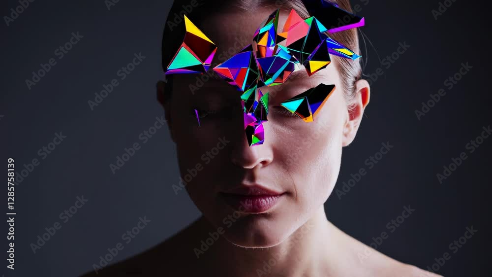 Poster dynamic abstract portrait