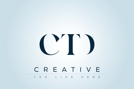 CTD abstract letter logo design. This logo is designed by three abstract letters. 