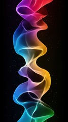 Naklejka premium Abstract vibrant swirling rainbow light wave