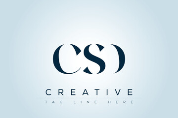Obraz premium CSD abstract letter logo design. This logo is designed by three abstract letters. 