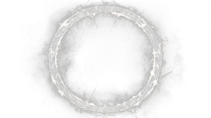 a circle of light on a black background