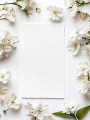 Empty Card with Cherry Blossoms