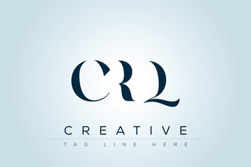 CRQ abstract letter logo design. This logo is designed by three abstract letters. 