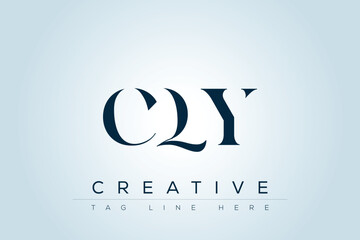 CQY abstract letter logo design. This logo is designed by three abstract letters. 