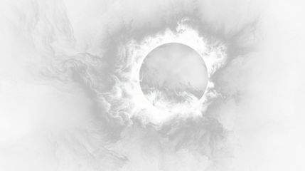 a black and white photo of the sun