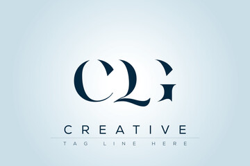 CQG abstract letter logo design. This logo is designed by three abstract letters. 