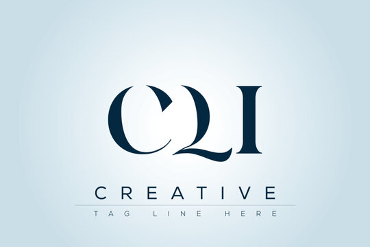 CQI abstract letter logo design. This logo is designed by three abstract letters. 