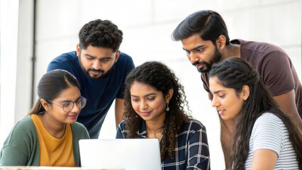 Indian Student Team Brainstorming Ideas for Competition
