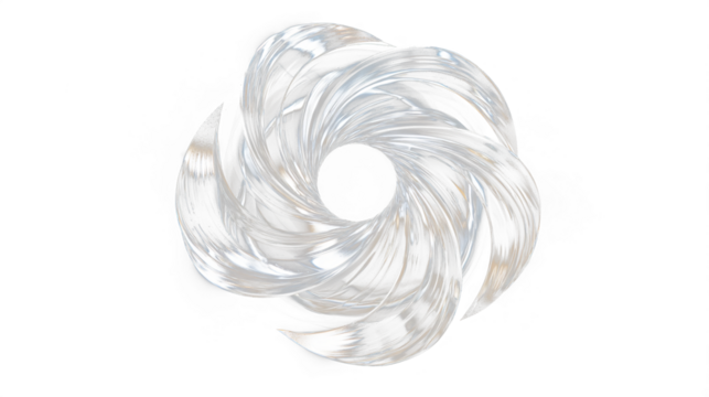 a metal object on a black background