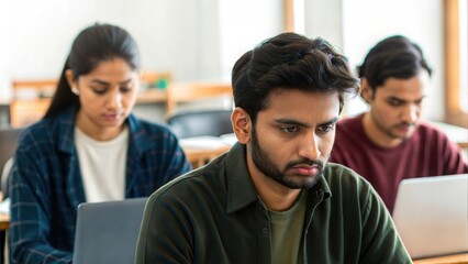 Indian College Students in a Workshop Setting

