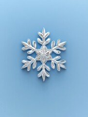 Snowflake on a blue background