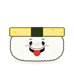 tamago sushi playful face cartoon cute