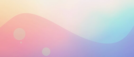 An abstract background with rainbow gradients blending into each other. The colors are soft and pastel, with subtle geometric shapes like circles or waves. Perfect for a website or presentation