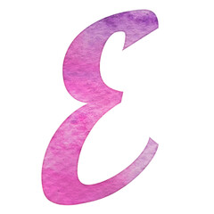 pink letter e