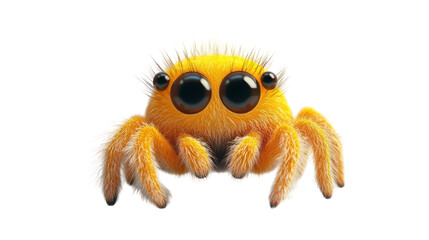 Obraz premium Brightly colored cartoon spider with exaggerated features and large eyes on a plain background