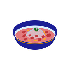 Es Pisang Ijo Food Illsutration - 7