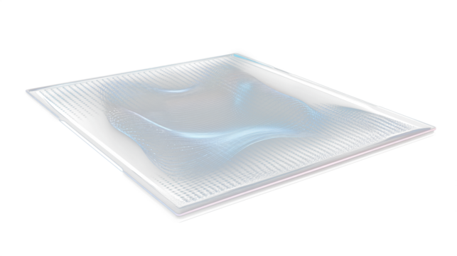 a computer screen with a wave pattern on it