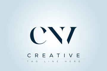 CNV abstract letter logo design. This logo is designed by three abstract letters. 
