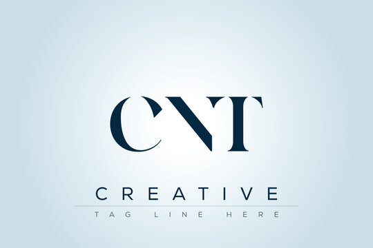 CNT abstract letter logo design. This logo is designed by three abstract letters. 