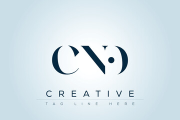 CNO abstract letter logo design. This logo is designed by three abstract letters. 