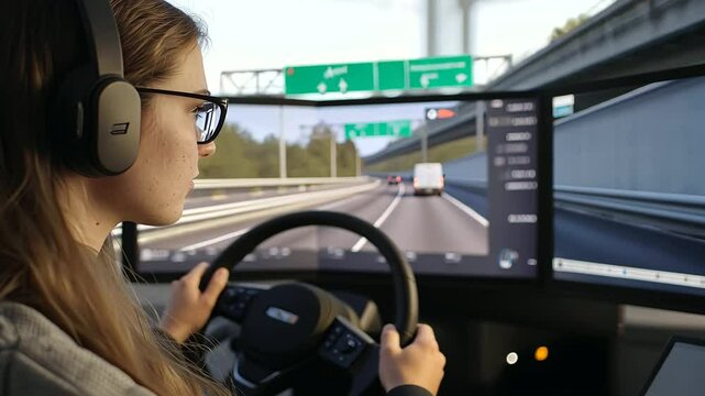 Driving Simulator for Students to Practice Different Road Conditions