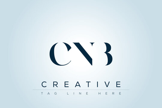 CNB abstract letter logo design. This logo is designed by three abstract letters. 