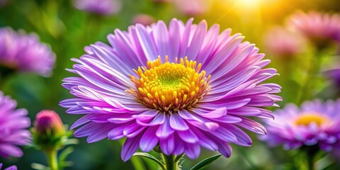 Obraz premium Aster Souliei Wildflower Closeup