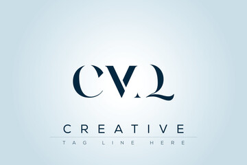 CMQ abstract letter logo design. This logo is designed by three abstract letters. 