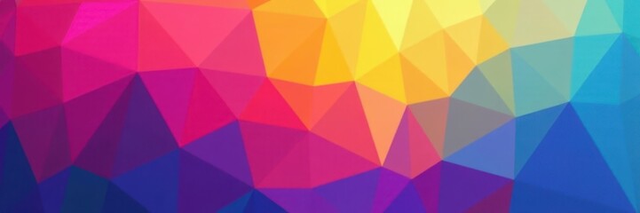 Abstract low poly rainbow background, vibrant color blend , polygonal art, style, texture