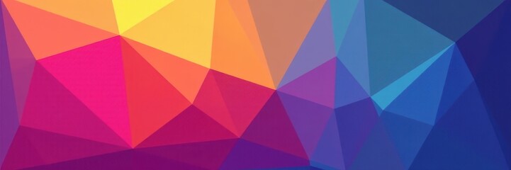 Abstract low poly rainbow background, vibrant color blend , iridescent, faceted, digital