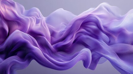 Fototapeta premium Abstract image of flowing purple fabric against a pale background