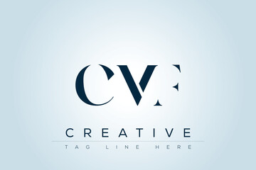 CMF abstract letter logo design. This logo is designed by three abstract letters. 
