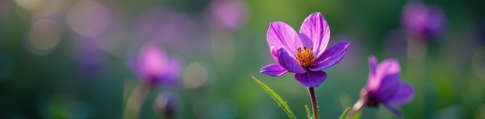 Close-up, rain-kissed purple spiderwort bloom June , Tradescantia virginiana, detail, beautiful