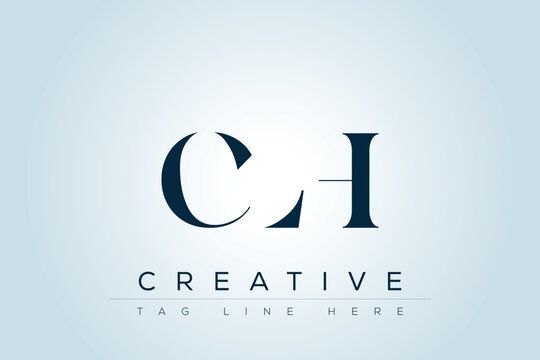 CLH abstract letter logo design. This logo is designed by three abstract letters. 