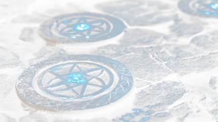 a close up of a compass on a rock