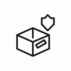 secure package icon vector sign