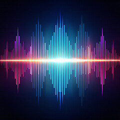 Abstract colorful sound wave visualization.