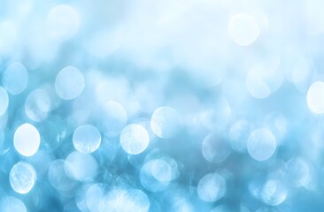 Obraz premium Soft Abstract Blurred Blue Bokeh Lights Background with Copy Space for Text