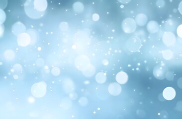 Captivating Blurred Blue Background with Sparkling Bokeh Lights and Copy Space