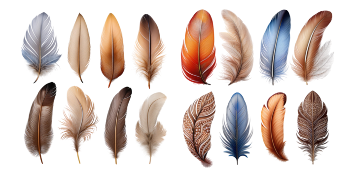 Elegant Transparent Feathers on Dark Background